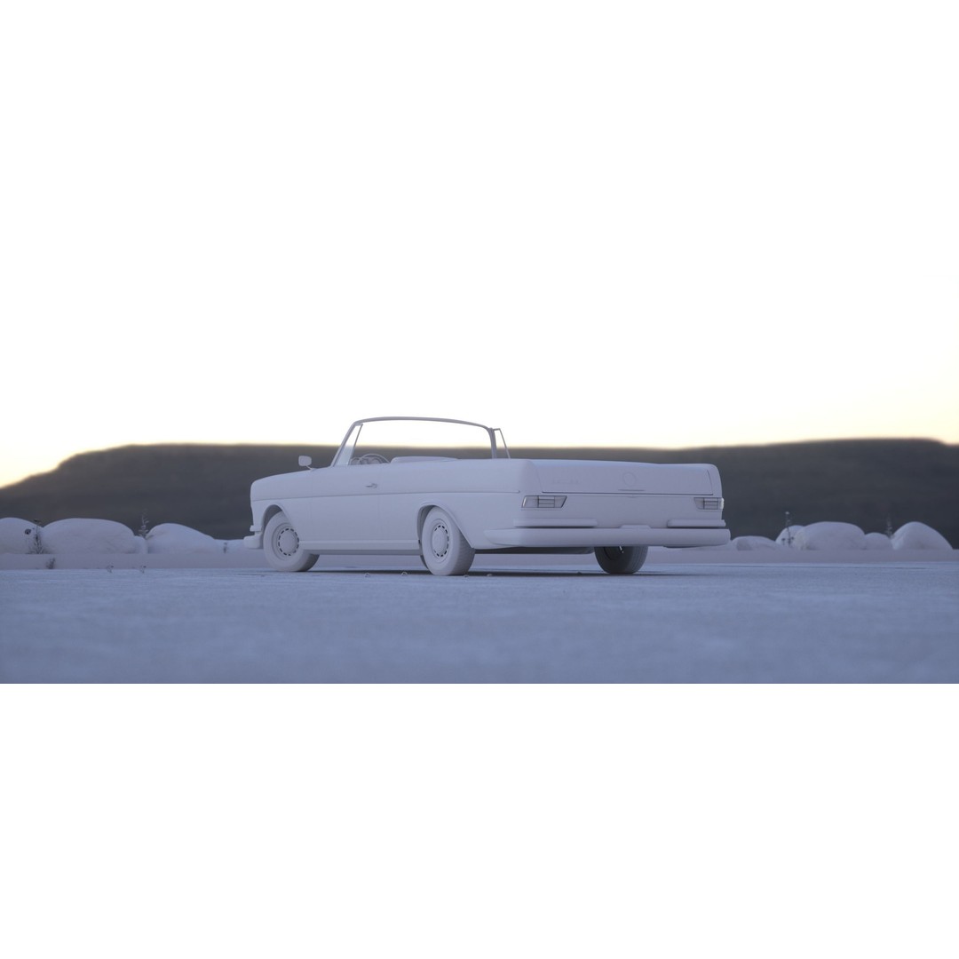 Mercedes-Benz 220SE 3D Model – Vintage Car, High Poly PBR Asset, FBX - View 8