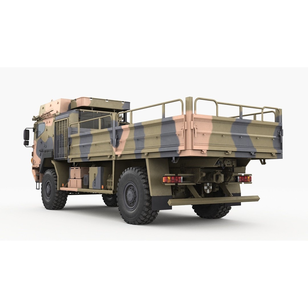 Military Truck MAN HX60 3D Model – High Poly Tactical Vehicle, FBX - View 10