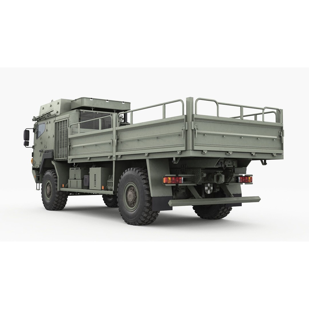 Military Truck MAN HX60 3D Model – High Poly Tactical Vehicle, FBX - View 11