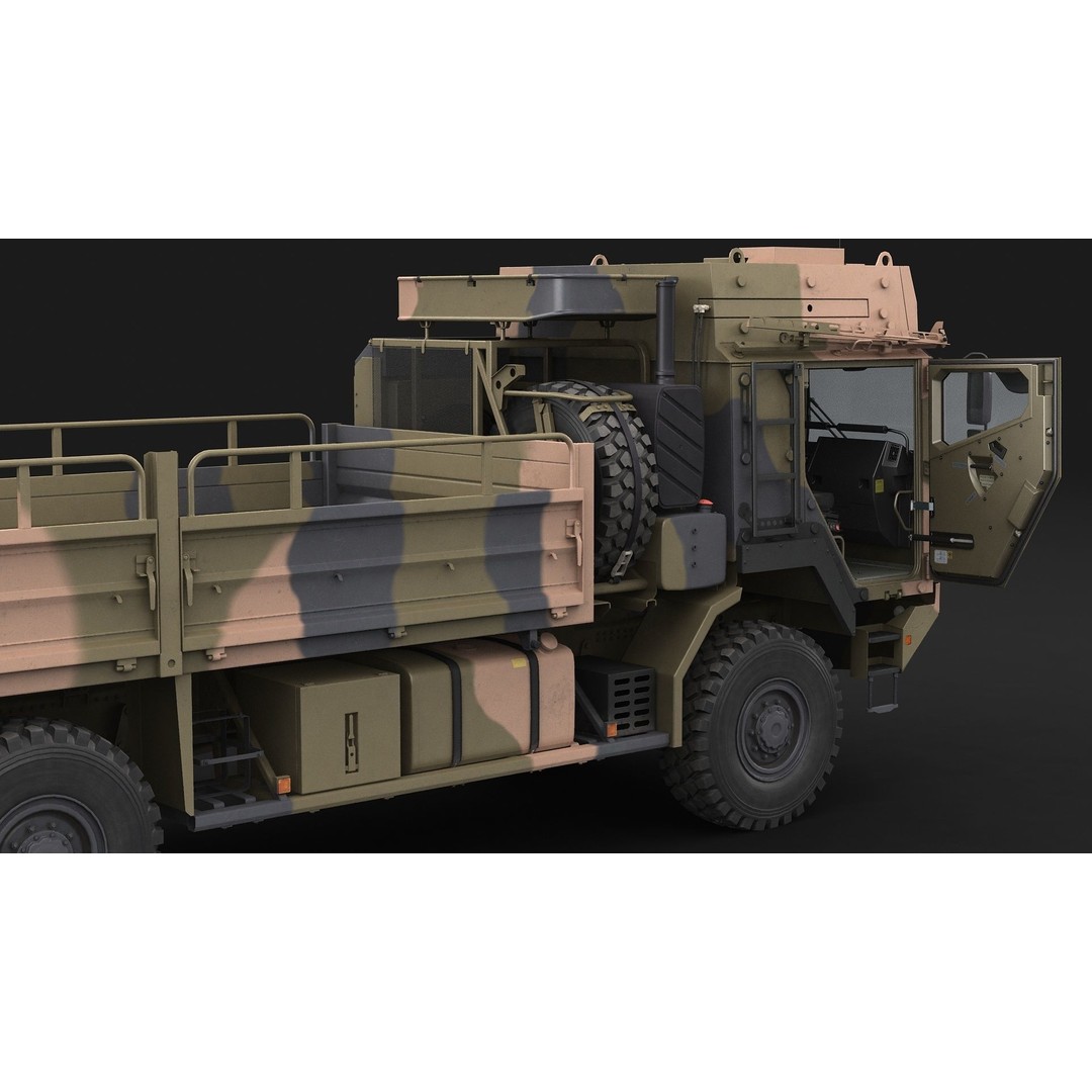 Military Truck MAN HX60 3D Model – High Poly Tactical Vehicle, FBX - View 13