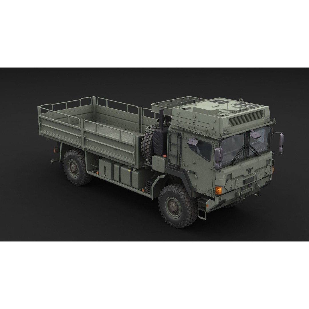 Military Truck MAN HX60 3D Model – High Poly Tactical Vehicle, FBX - View 18