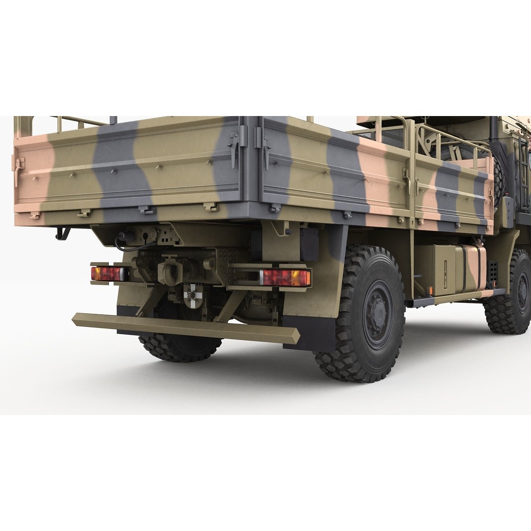 Military Truck MAN HX60 3D Model – High Poly Tactical Vehicle, FBX - View 19