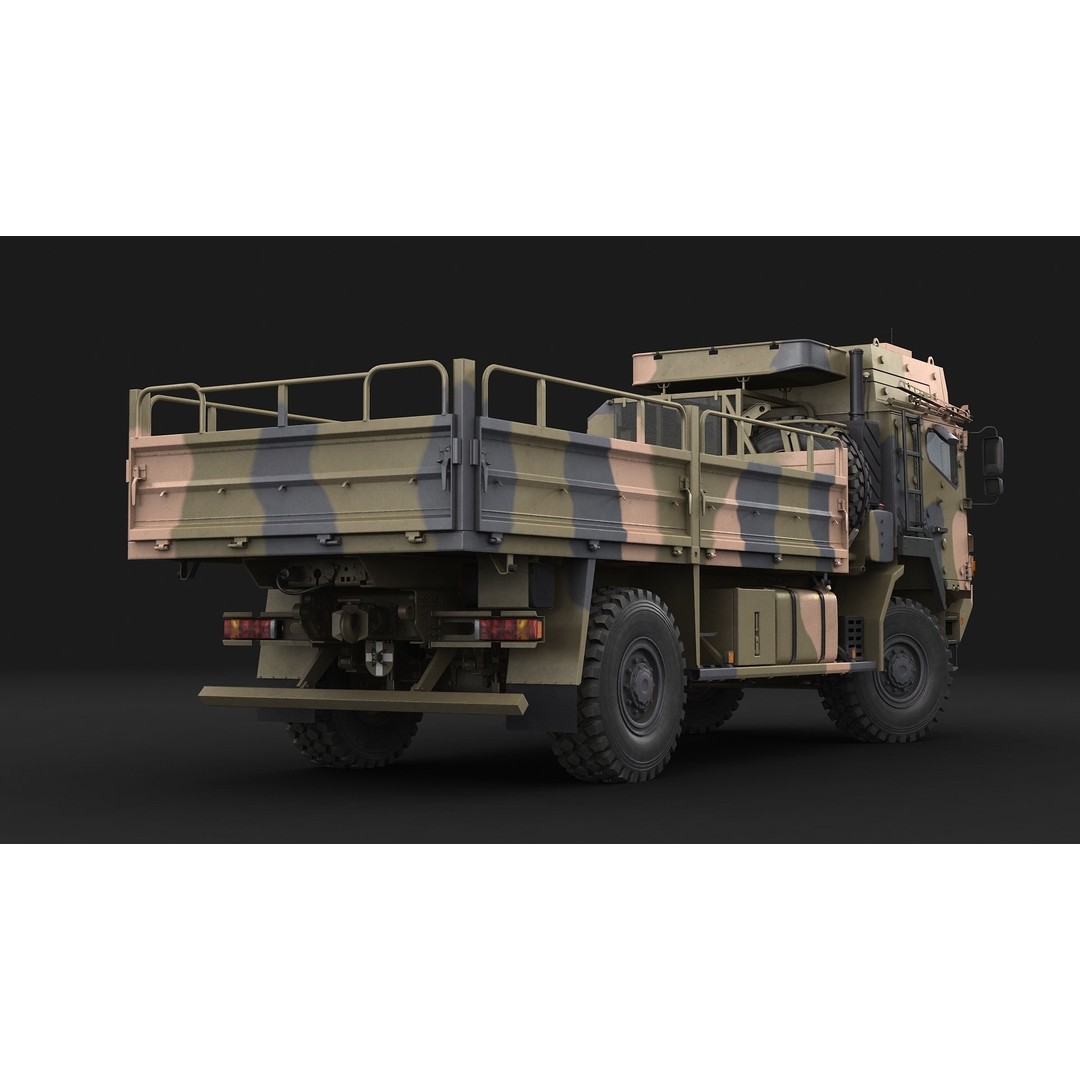 Military Truck MAN HX60 3D Model – High Poly Tactical Vehicle, FBX - View 23