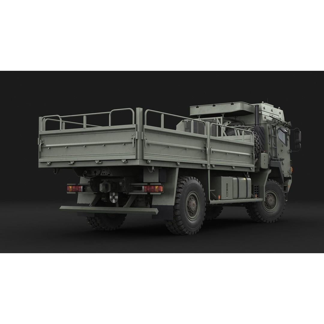 Military Truck MAN HX60 3D Model – High Poly Tactical Vehicle, FBX - View 24