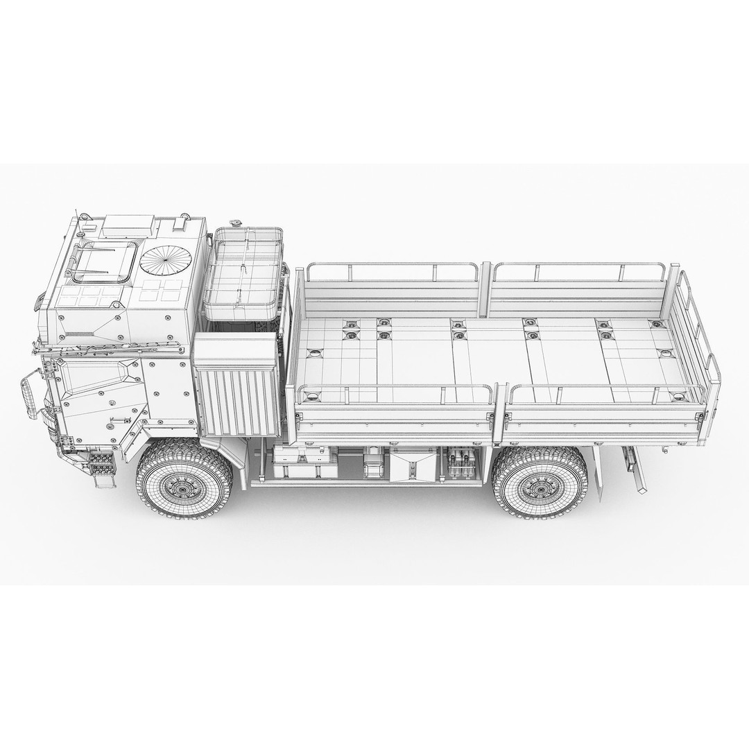 Military Truck MAN HX60 3D Model – High Poly Tactical Vehicle, FBX - View 26
