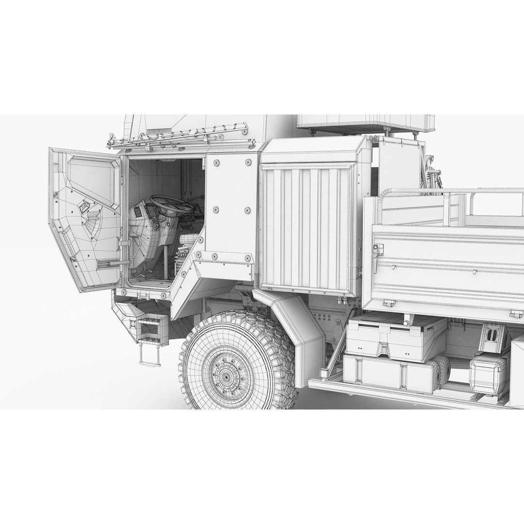 Military Truck MAN HX60 3D Model – High Poly Tactical Vehicle, FBX - View 29
