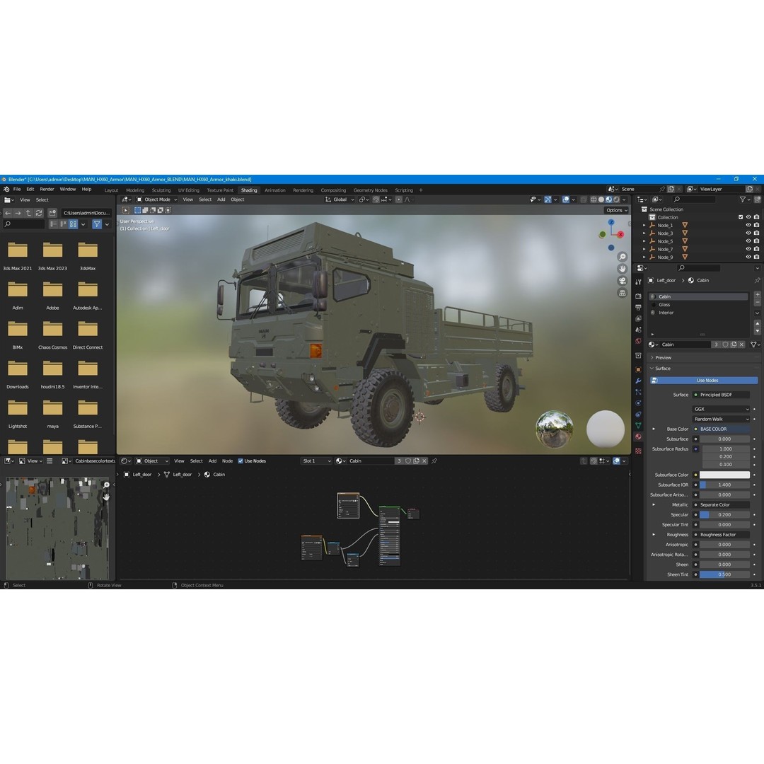 Military Truck MAN HX60 3D Model – High Poly Tactical Vehicle, FBX - View 35