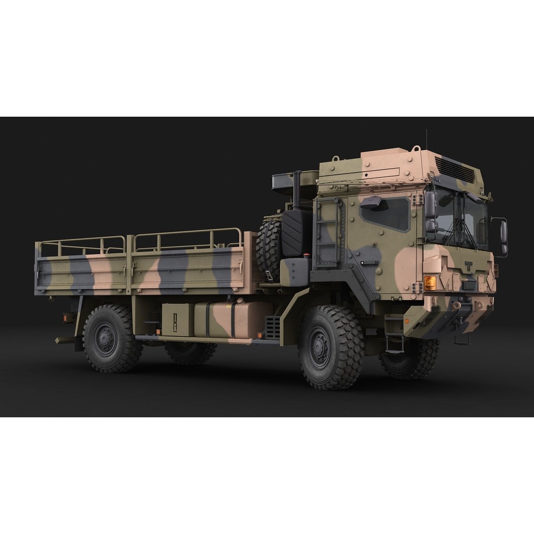 Military Truck MAN HX60 3D Model – High Poly Tactical Vehicle, FBX - View 5