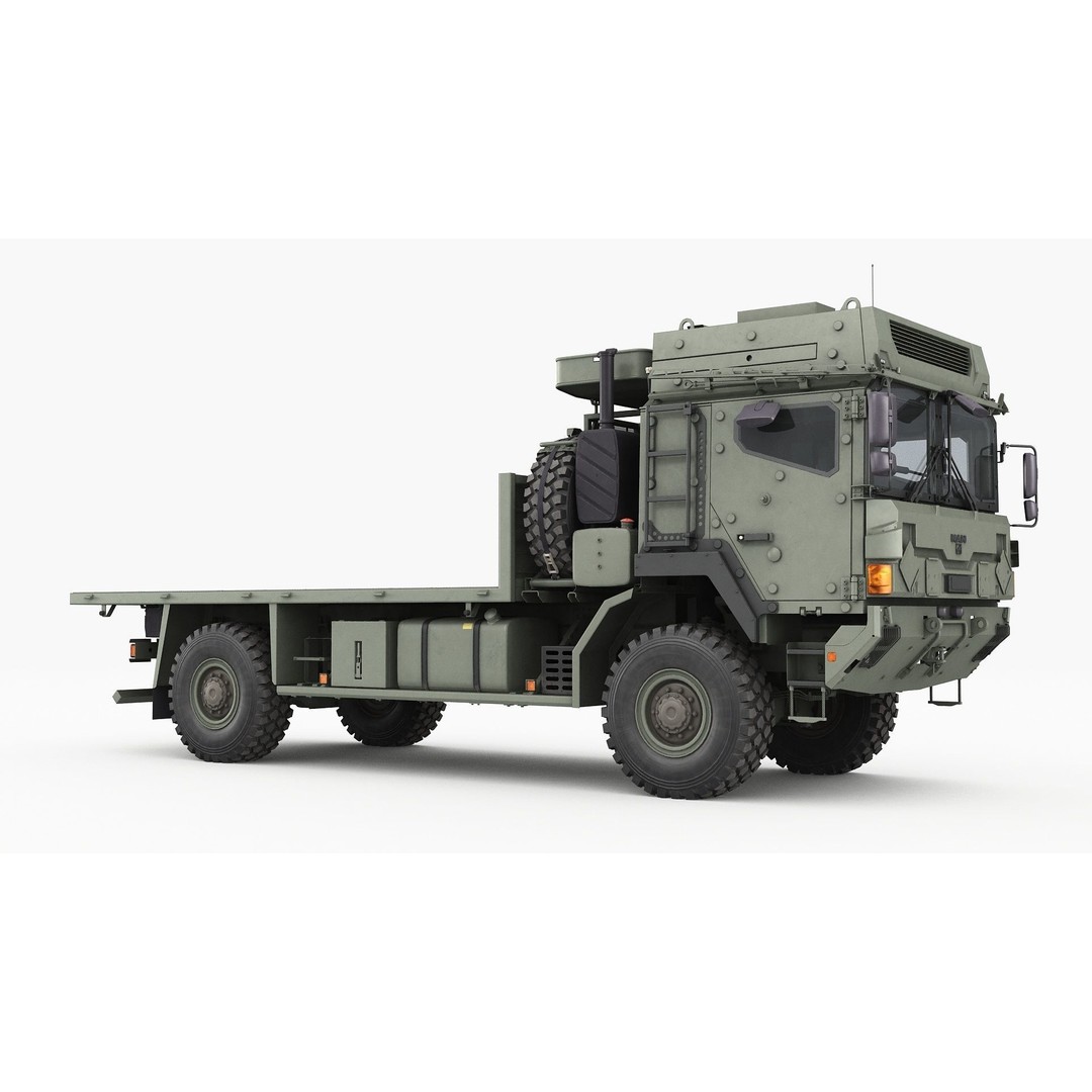 Military Truck MAN HX60 3D Model – High Poly Tactical Vehicle, FBX - View 7
