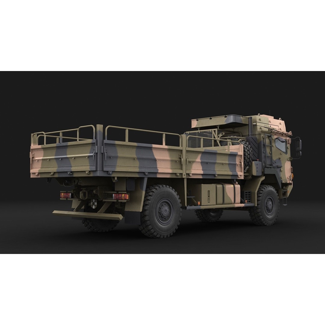 Military Truck MAN HX60 3D Model – High Poly Tactical Vehicle, FBX - View 8