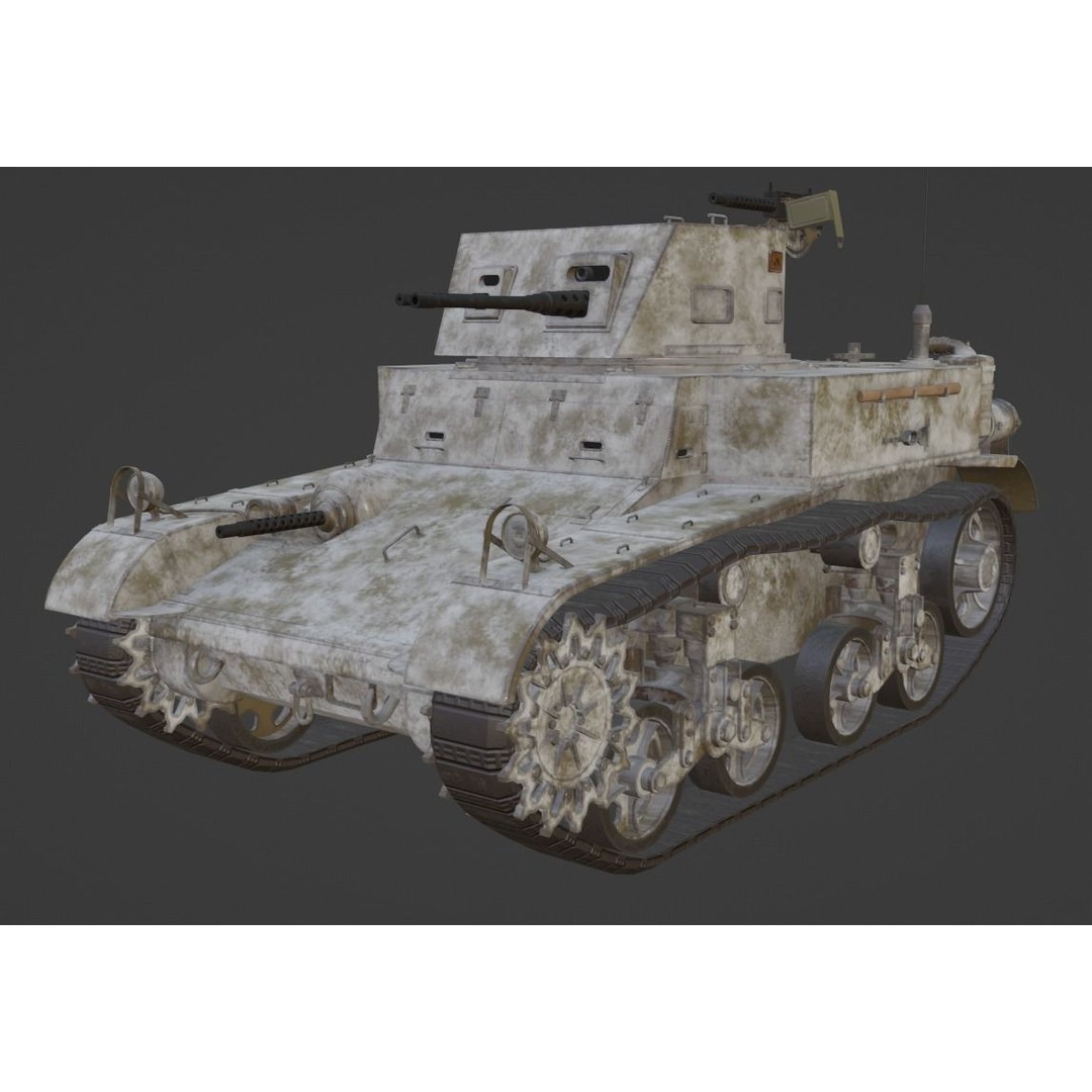 M1 Combat Car Light Tank 3D Model – Low Poly PBR Game Asset, FBX - View 16