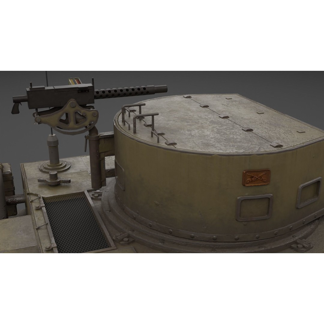M1 Combat Car Light Tank 3D Model – Low Poly PBR Game Asset, FBX - View 7