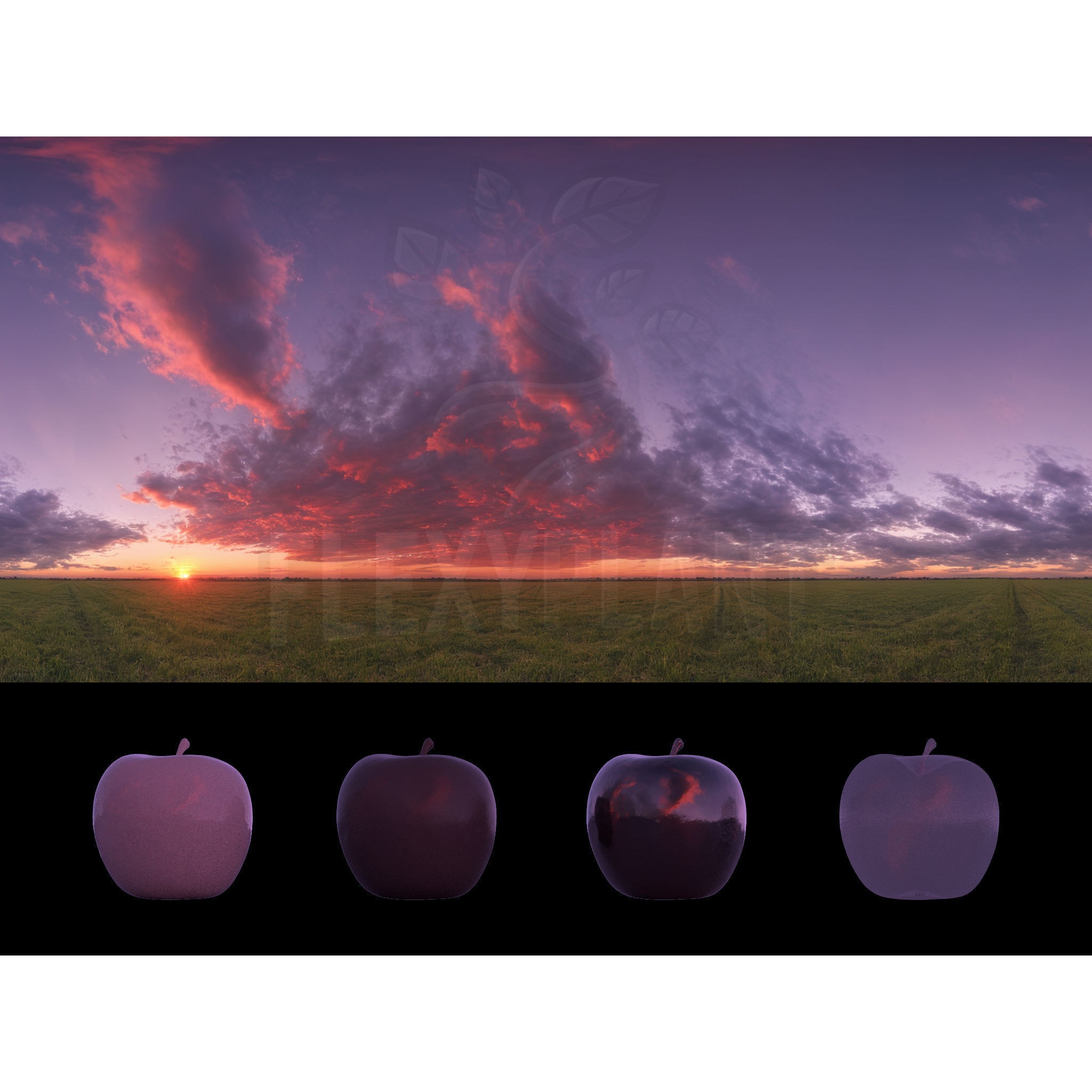 Realistic HDRI Sunset Pack - Low-Poly 3D Model - View 10