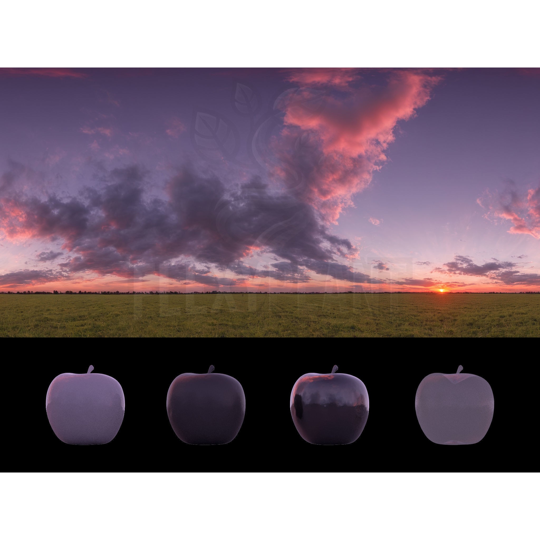 Realistic HDRI Sunset Pack - Low-Poly 3D Model - View 11