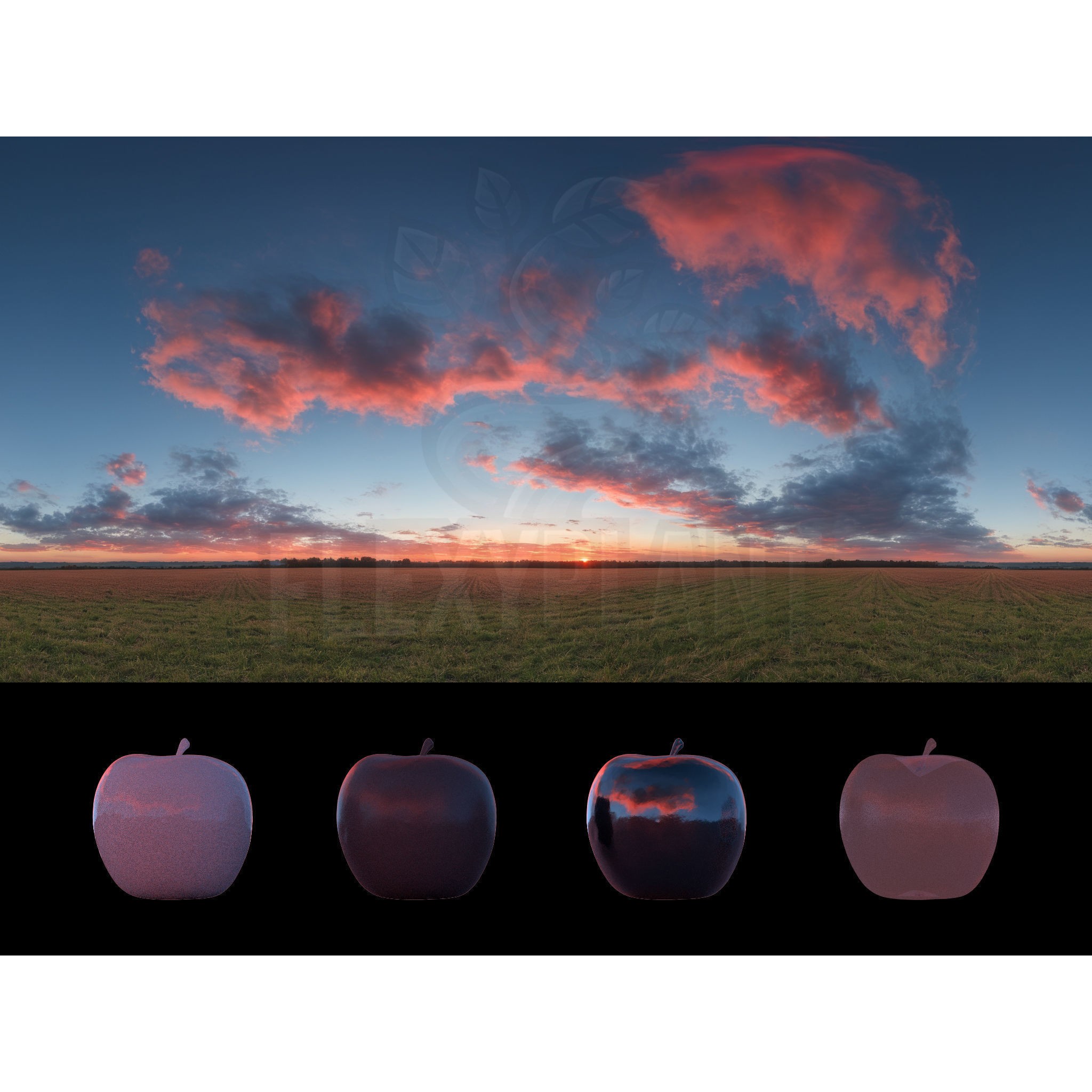 Realistic HDRI Sunset Pack - Low-Poly 3D Model - View 14