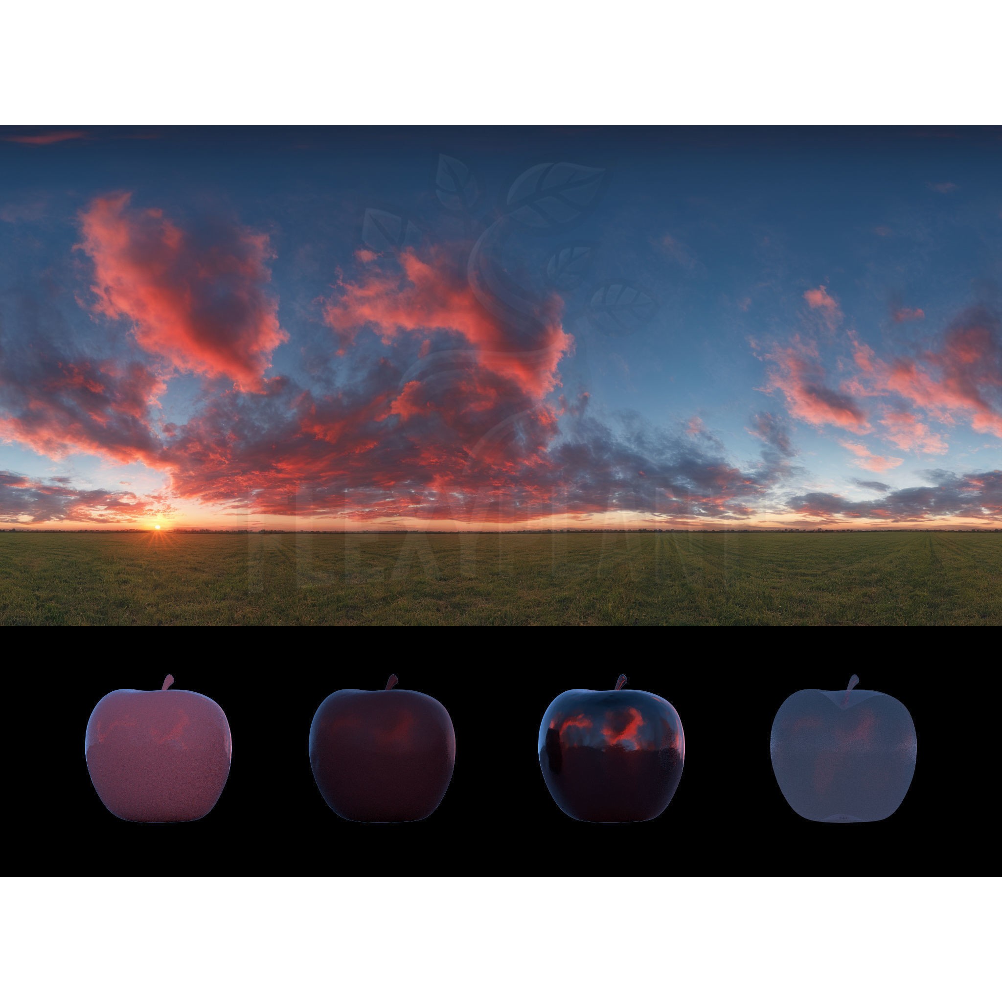 Realistic HDRI Sunset Pack - Low-Poly 3D Model - View 15