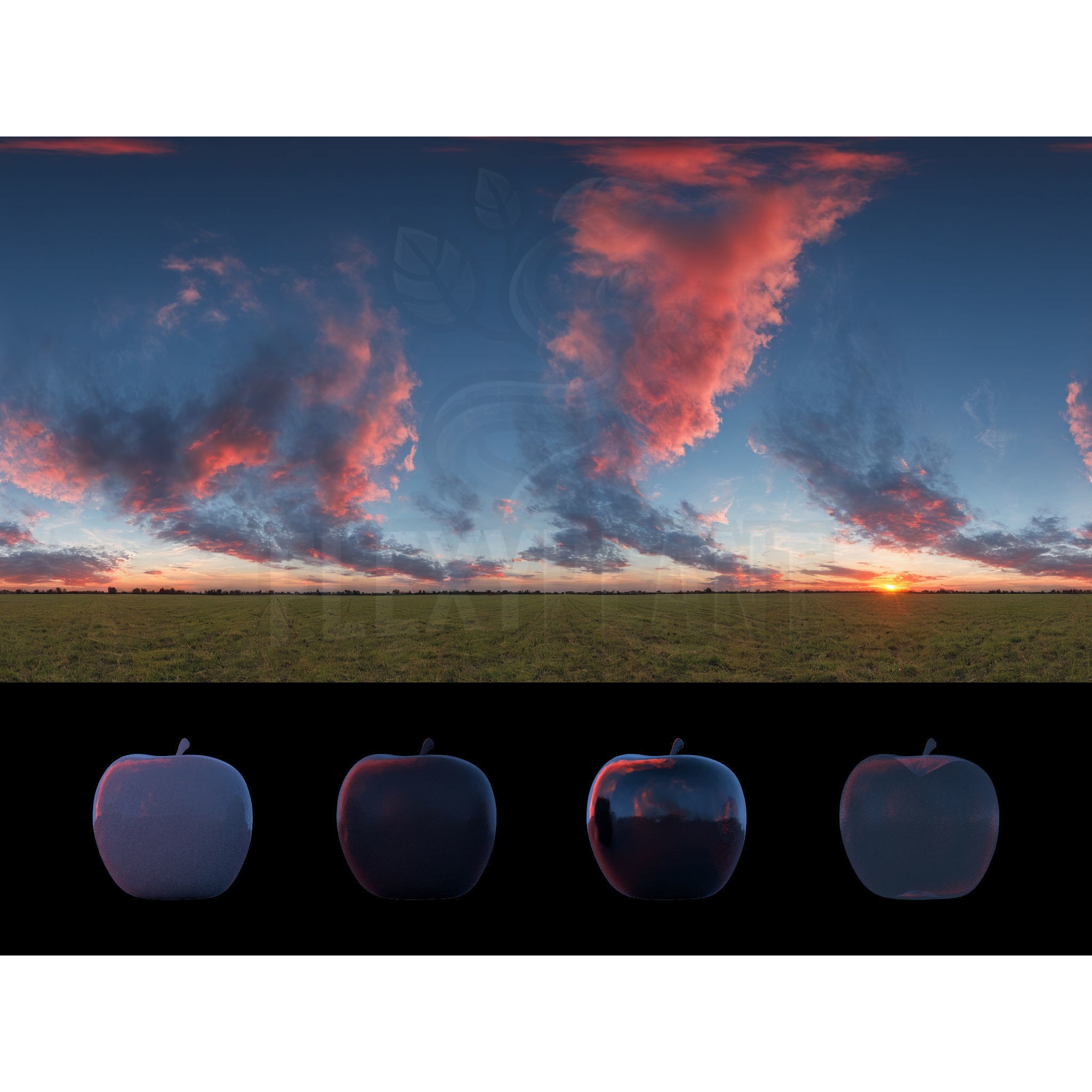 Realistic HDRI Sunset Pack - Low-Poly 3D Model - View 17