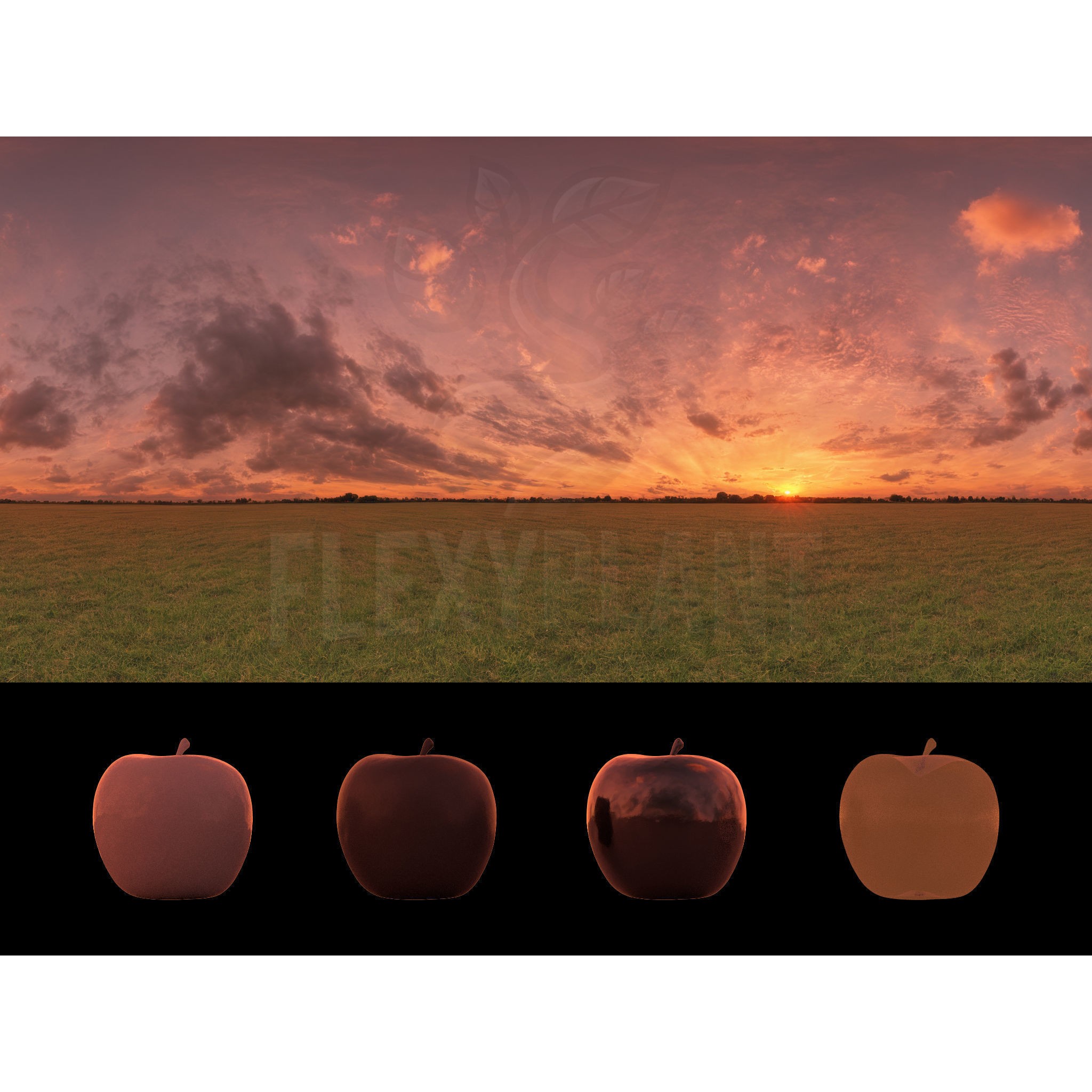 Realistic HDRI Sunset Pack - Low-Poly 3D Model - View 24