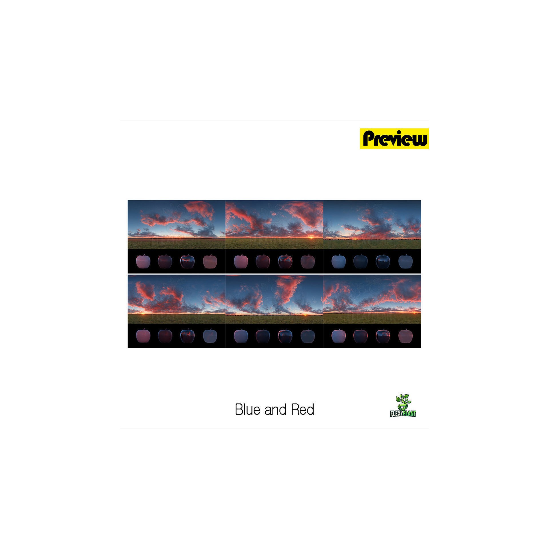 Realistic HDRI Sunset Pack - Low-Poly 3D Model - View 4