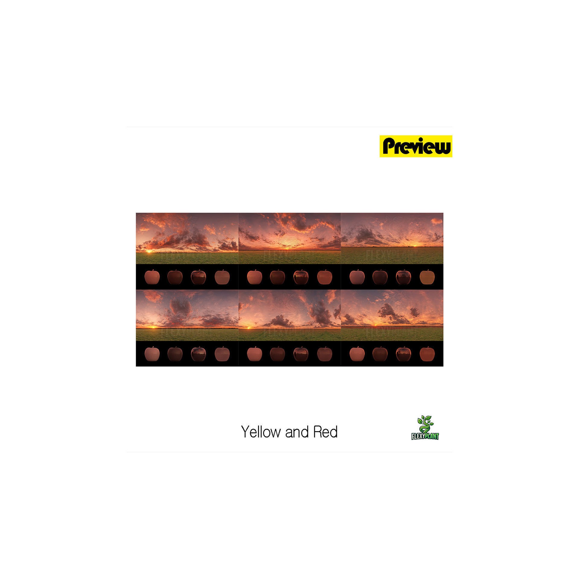 Realistic HDRI Sunset Pack - Low-Poly 3D Model - View 5