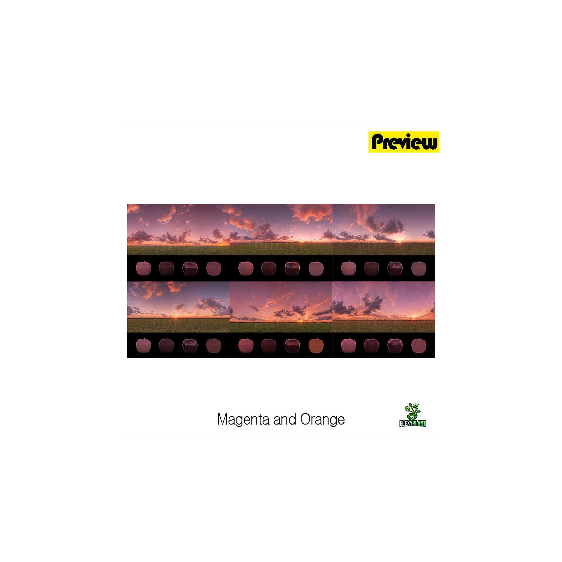 Realistic HDRI Sunset Pack - Low-Poly 3D Model - View 6