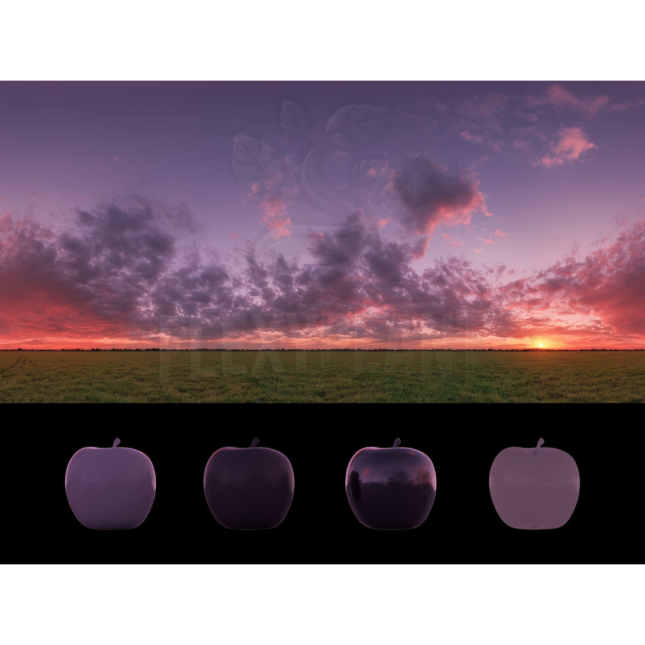 Realistic HDRI Sunset Pack - Low-Poly 3D Model - View 7