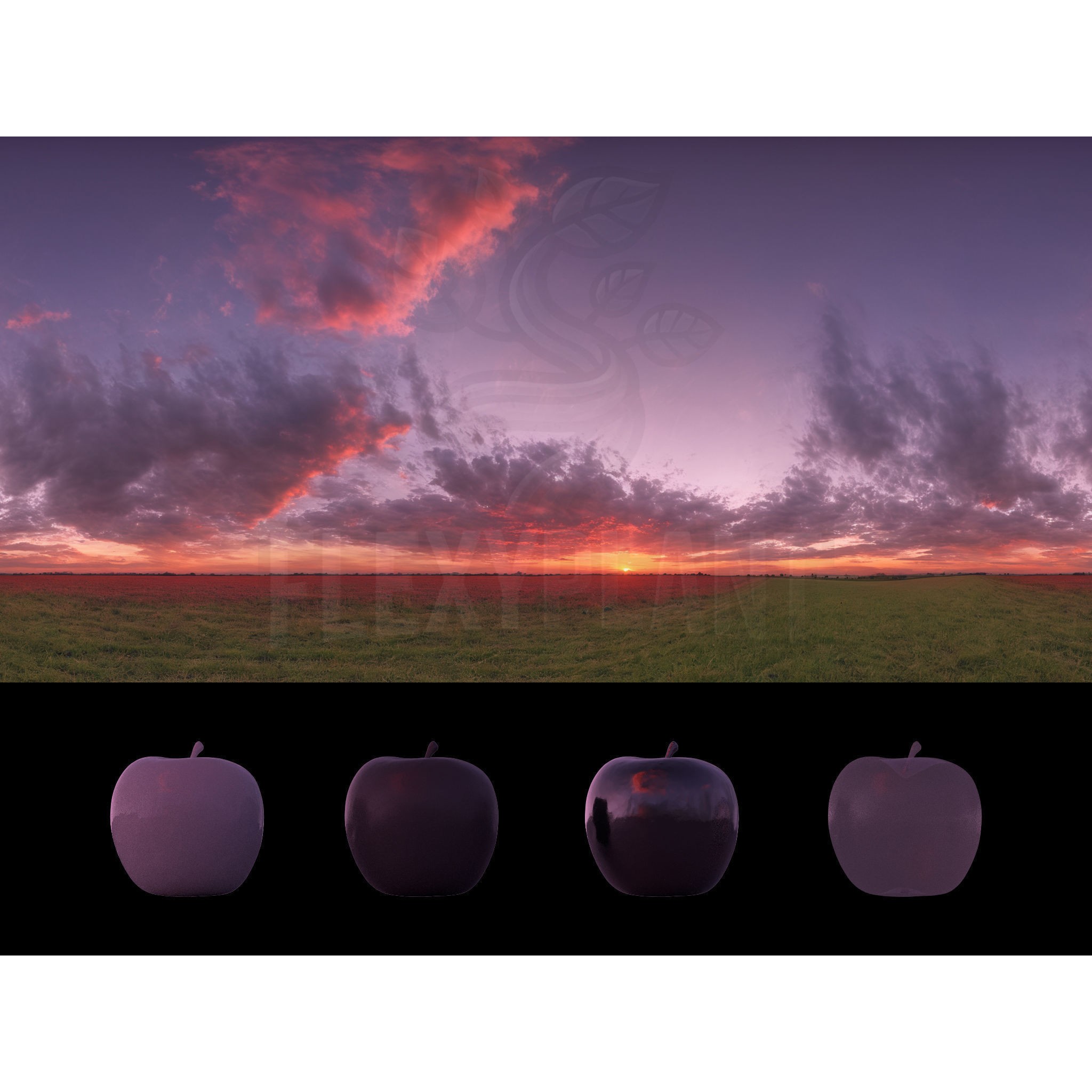 Realistic HDRI Sunset Pack - Low-Poly 3D Model - View 8