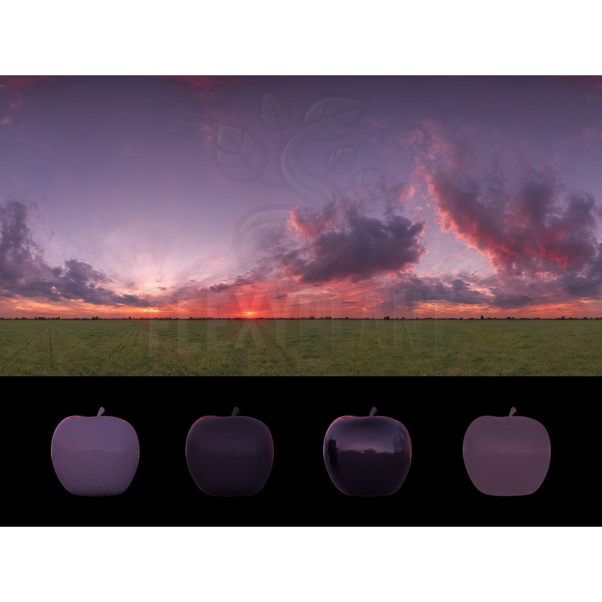 Realistic HDRI Sunset Pack - Low-Poly 3D Model - View 9