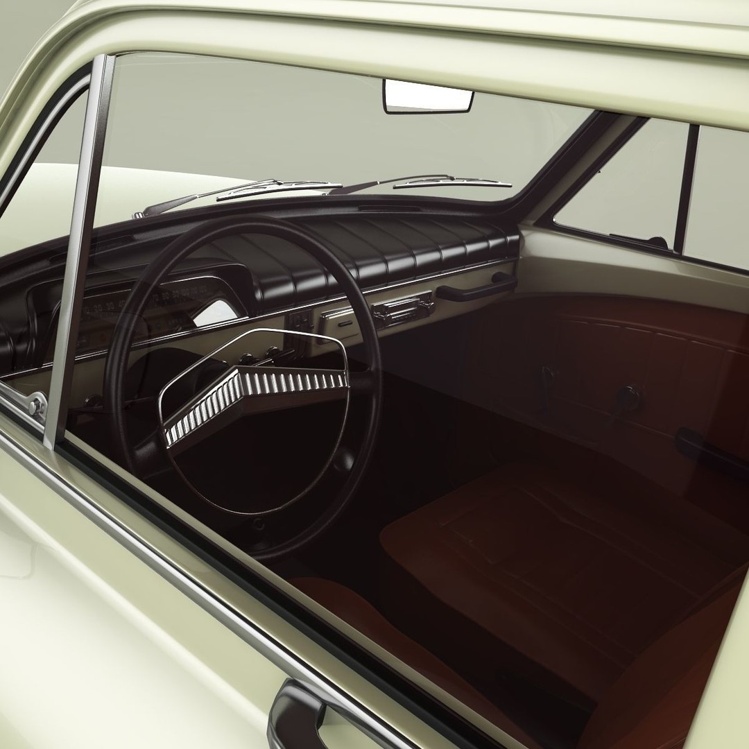Volvo Amazon 121 Coupe 3D Model – High Poly Classic Car, FBX & OBJ - View 10