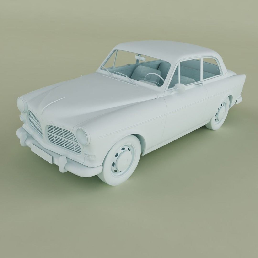 Volvo Amazon 121 Coupe 3D Model – High Poly Classic Car, FBX & OBJ - View 12