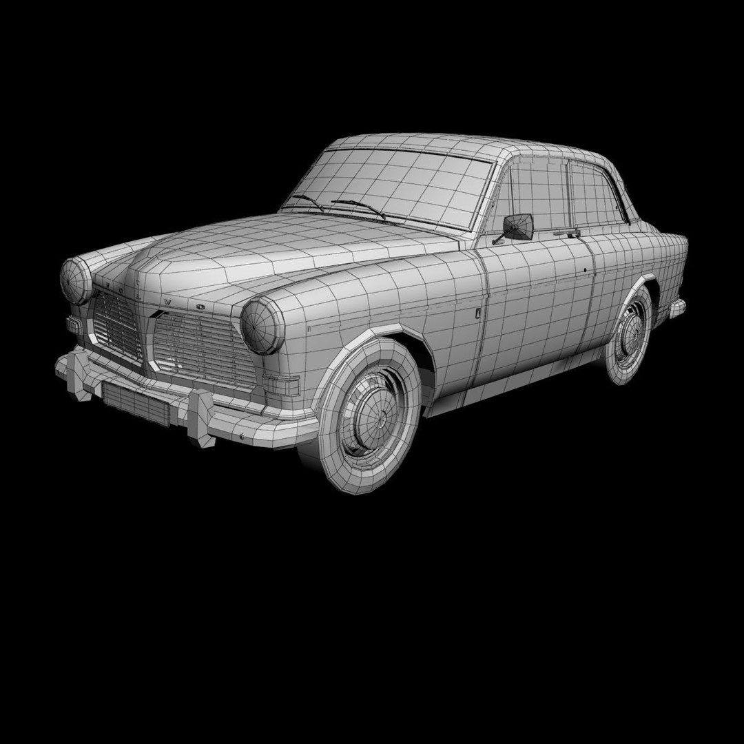Volvo Amazon 121 Coupe 3D Model – High Poly Classic Car, FBX & OBJ - View 15