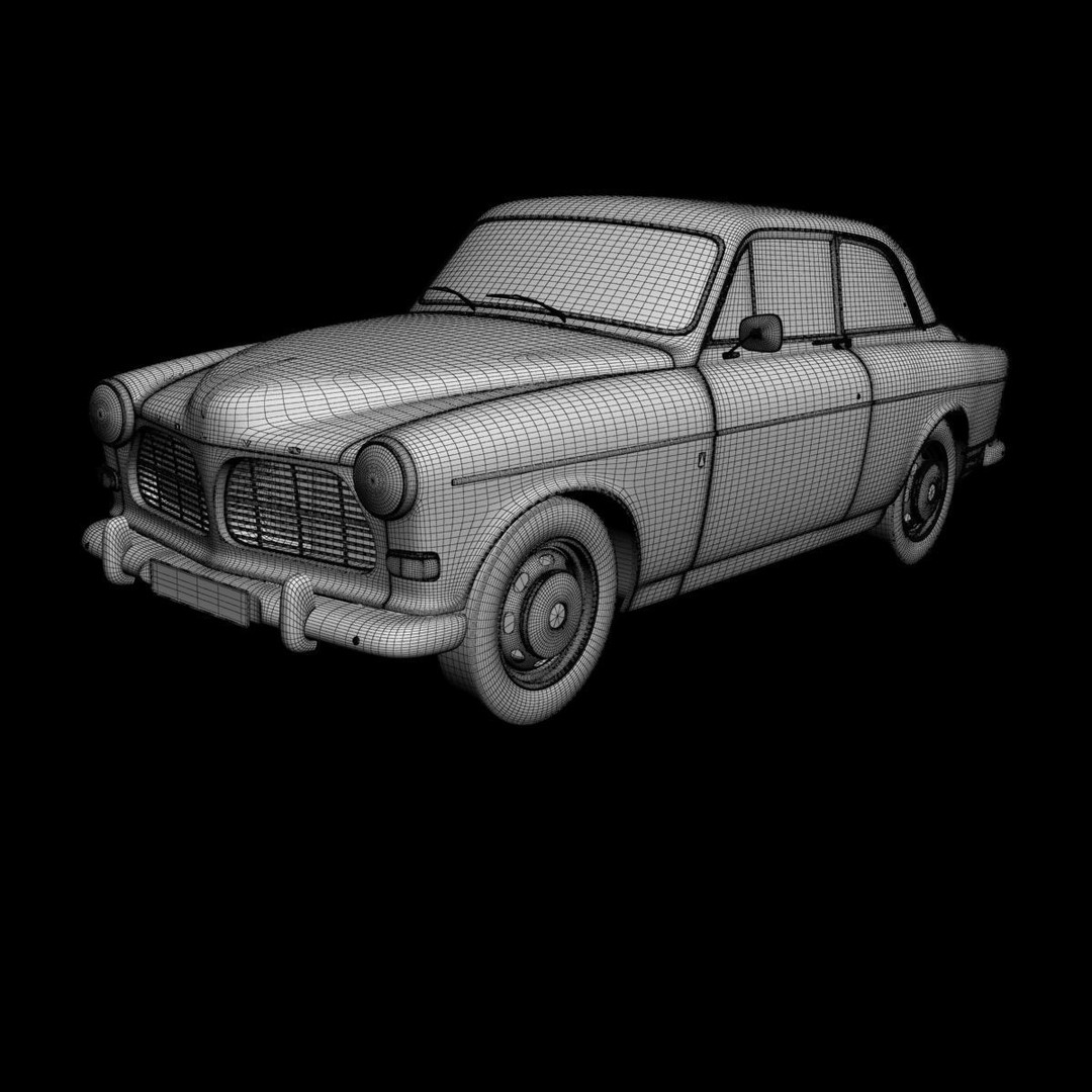 Volvo Amazon 121 Coupe 3D Model – High Poly Classic Car, FBX & OBJ - View 16