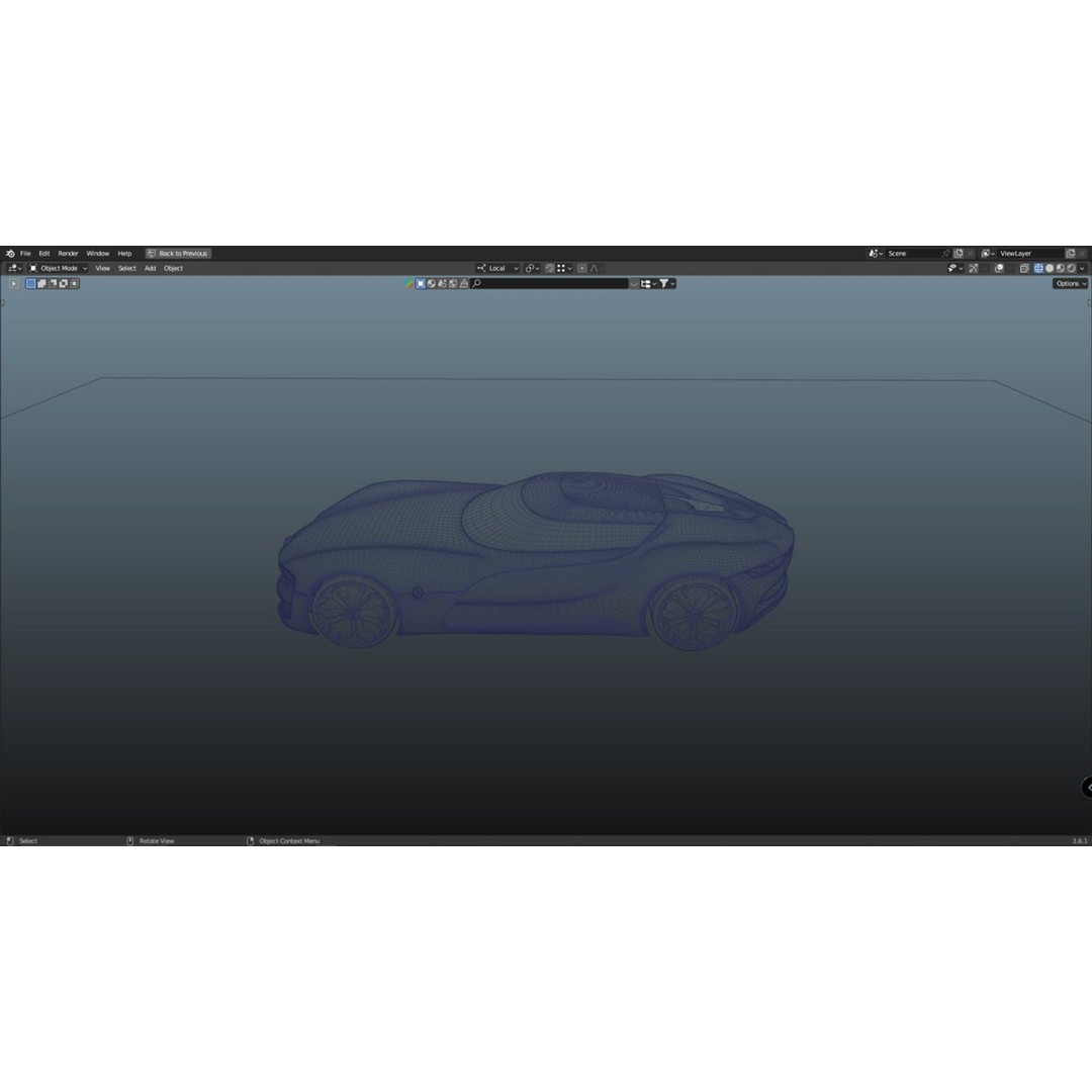 2016 Renault Trezor 3D Model – High Poly Electric Concept Car, FBX, OBJ - View 11