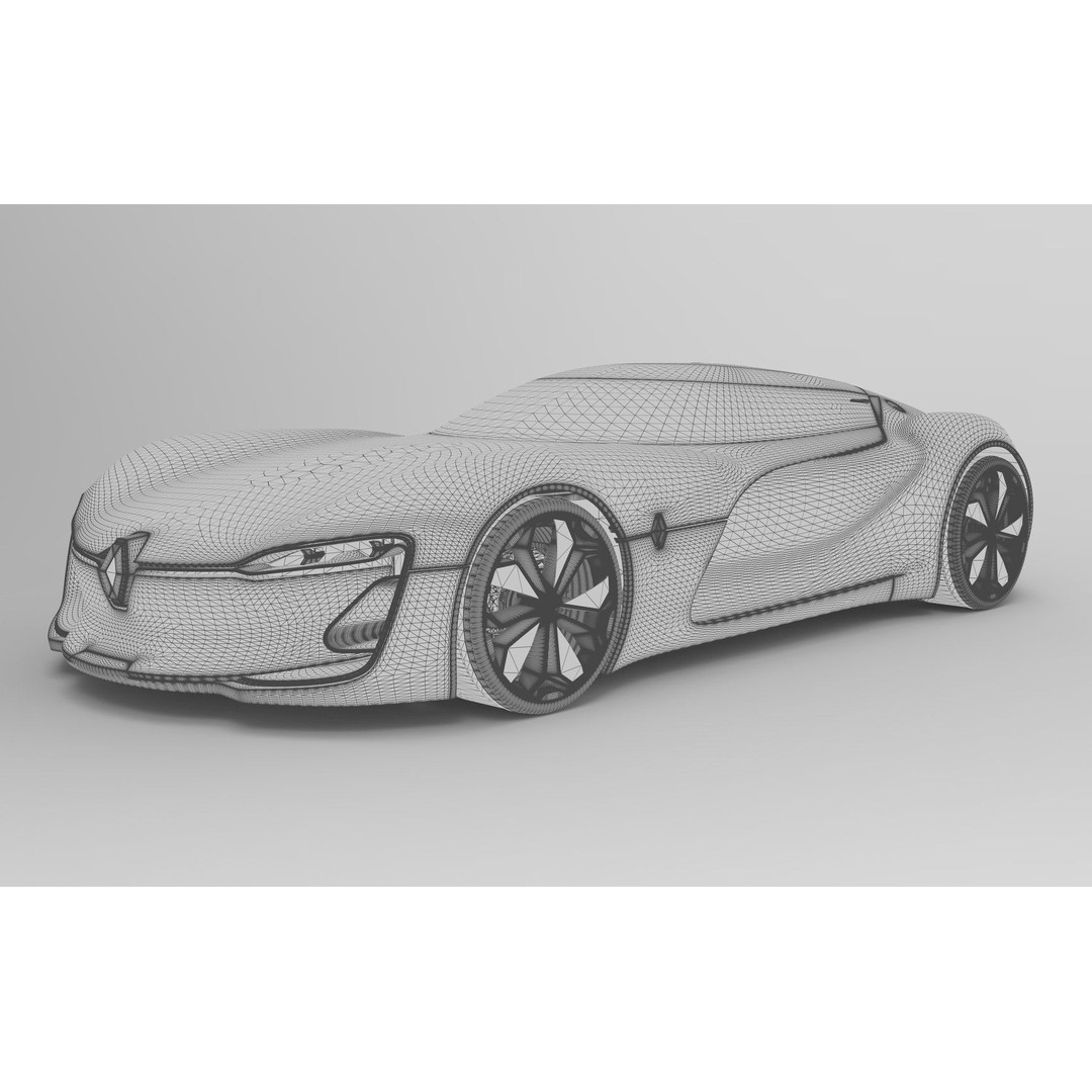 2016 Renault Trezor 3D Model – High Poly Electric Concept Car, FBX, OBJ - View 21