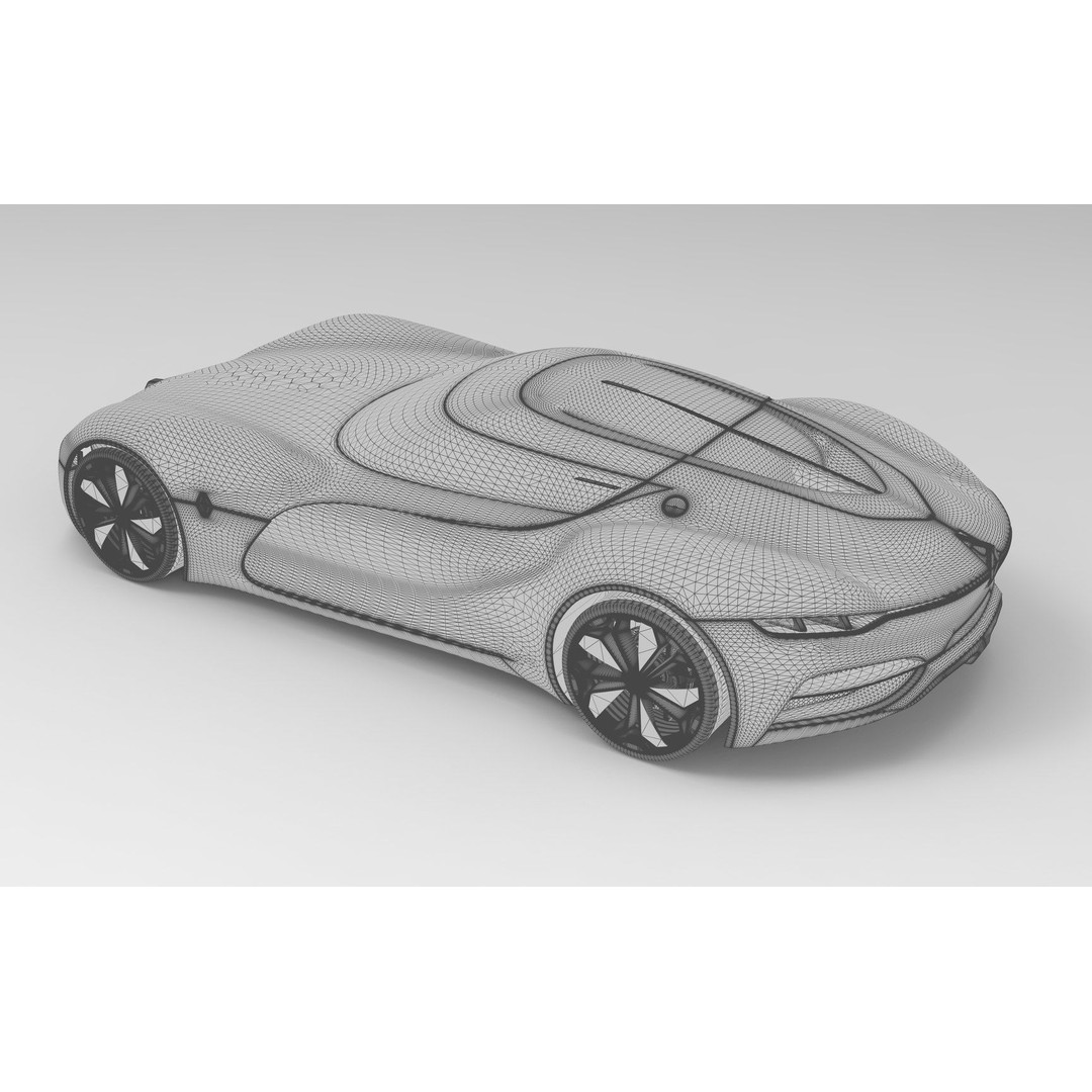 2016 Renault Trezor 3D Model – High Poly Electric Concept Car, FBX, OBJ - View 22