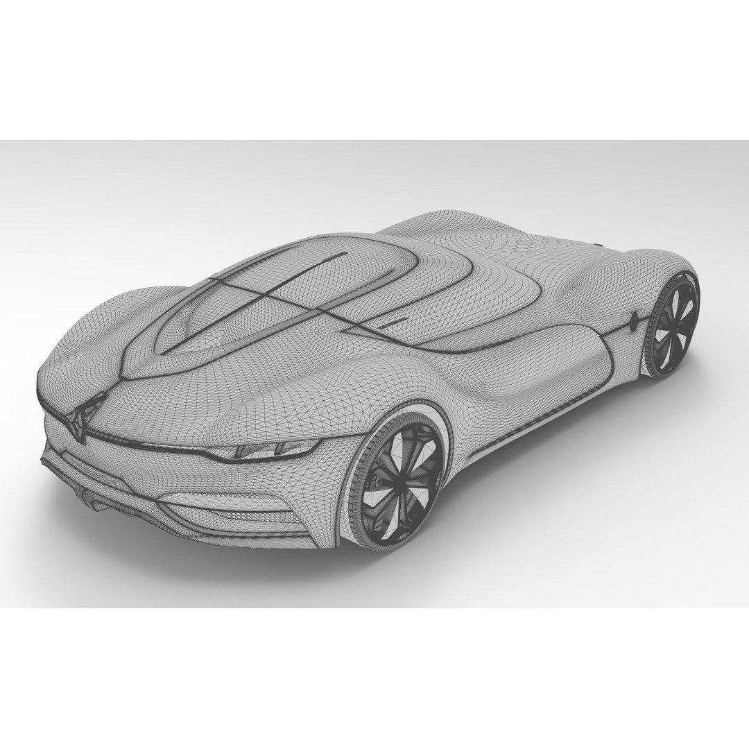 2016 Renault Trezor 3D Model – High Poly Electric Concept Car, FBX, OBJ - View 23