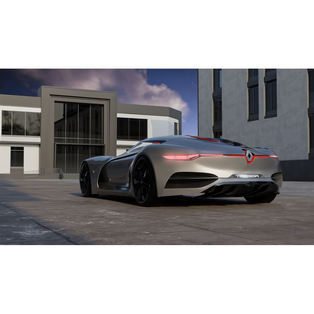 2016 Renault Trezor 3D Model – High Poly Electric Concept Car, FBX, OBJ - View 27