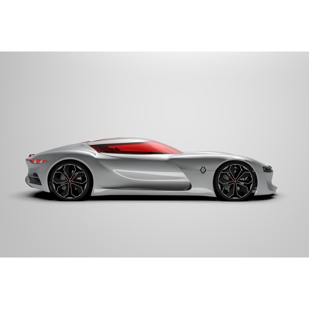 2016 Renault Trezor 3D Model – High Poly Electric Concept Car, FBX, OBJ - View 29