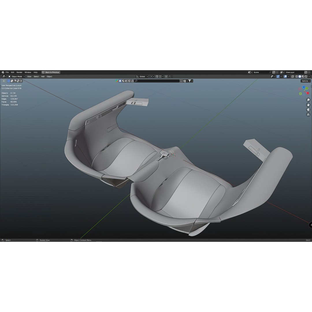 2016 Renault Trezor 3D Model – High Poly Electric Concept Car, FBX, OBJ - View 34