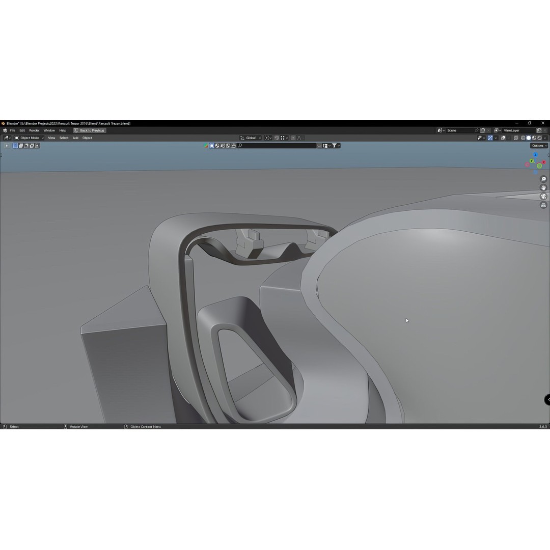 2016 Renault Trezor 3D Model – High Poly Electric Concept Car, FBX, OBJ - View 36