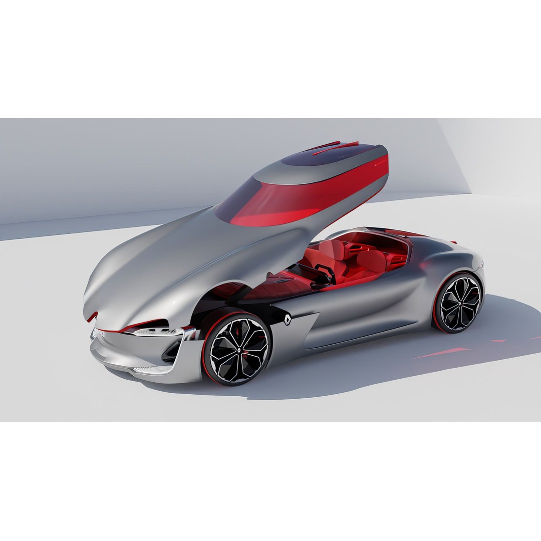 2016 Renault Trezor 3D Model – High Poly Electric Concept Car, FBX, OBJ - View 37