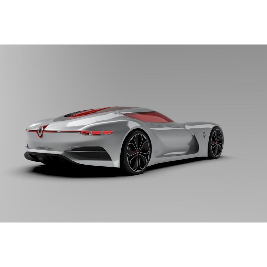 2016 Renault Trezor 3D Model – High Poly Electric Concept Car, FBX, OBJ - View 5