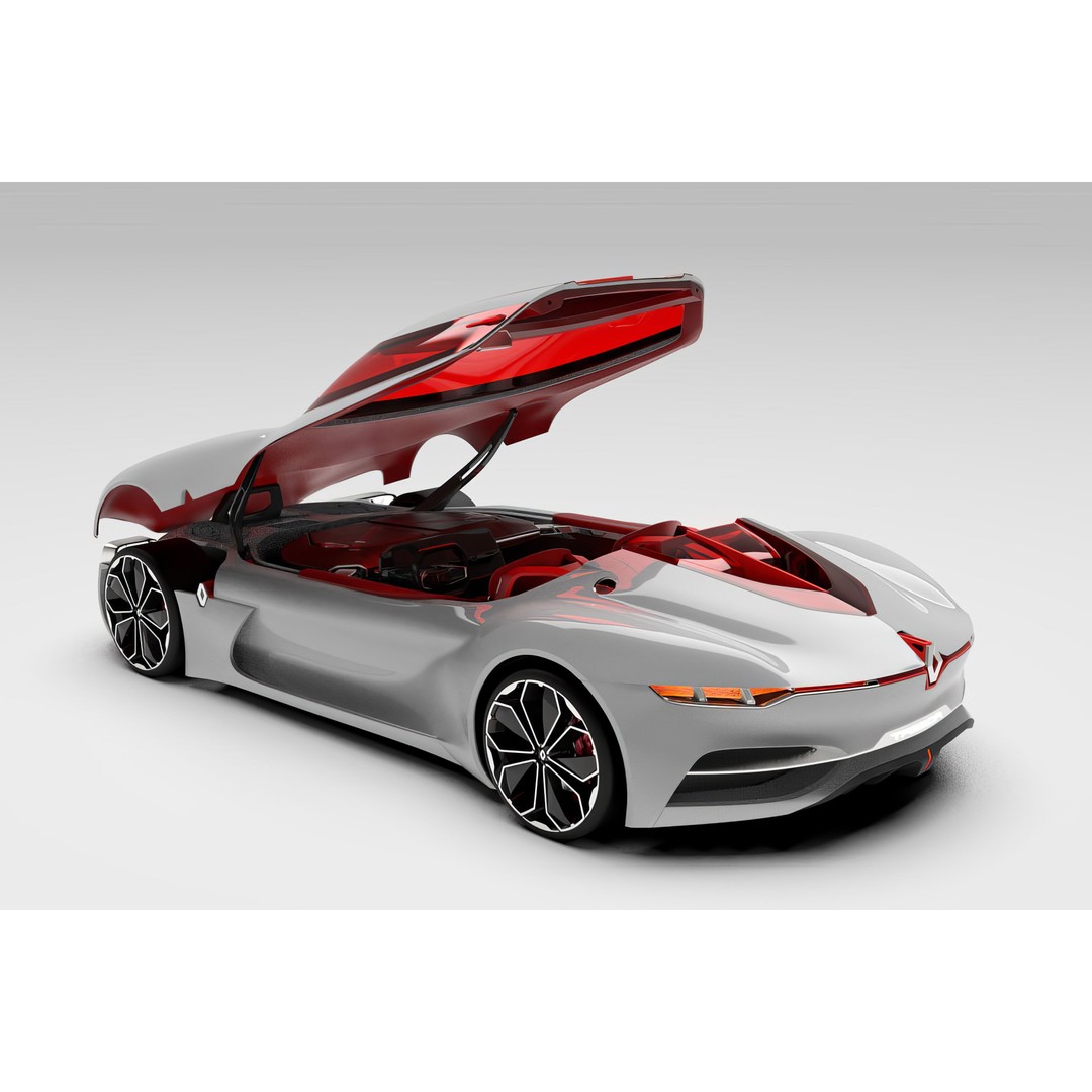 2016 Renault Trezor 3D Model – High Poly Electric Concept Car, FBX, OBJ - View 53