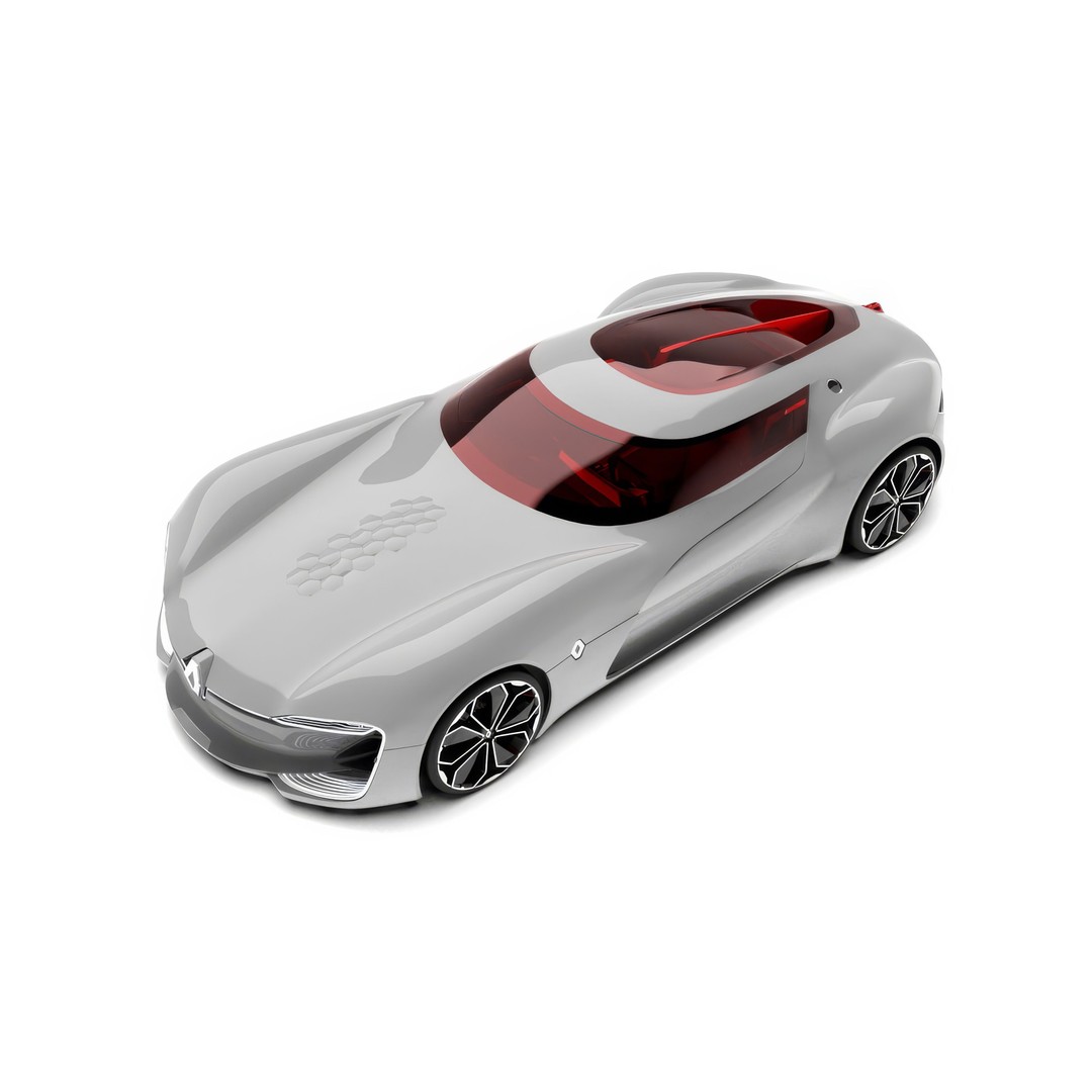 2016 Renault Trezor 3D Model – High Poly Electric Concept Car, FBX, OBJ - View 57