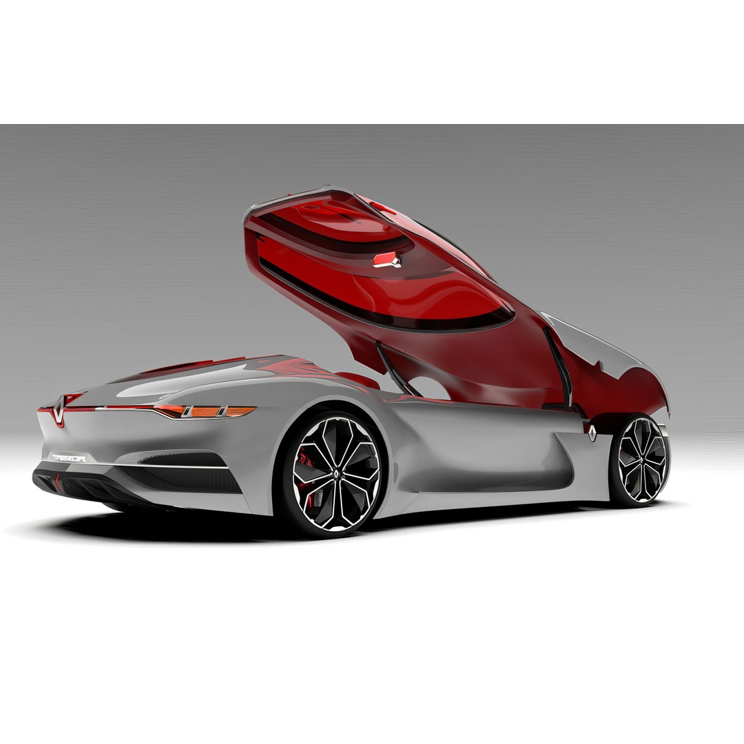 2016 Renault Trezor 3D Model – High Poly Electric Concept Car, FBX, OBJ - View 67