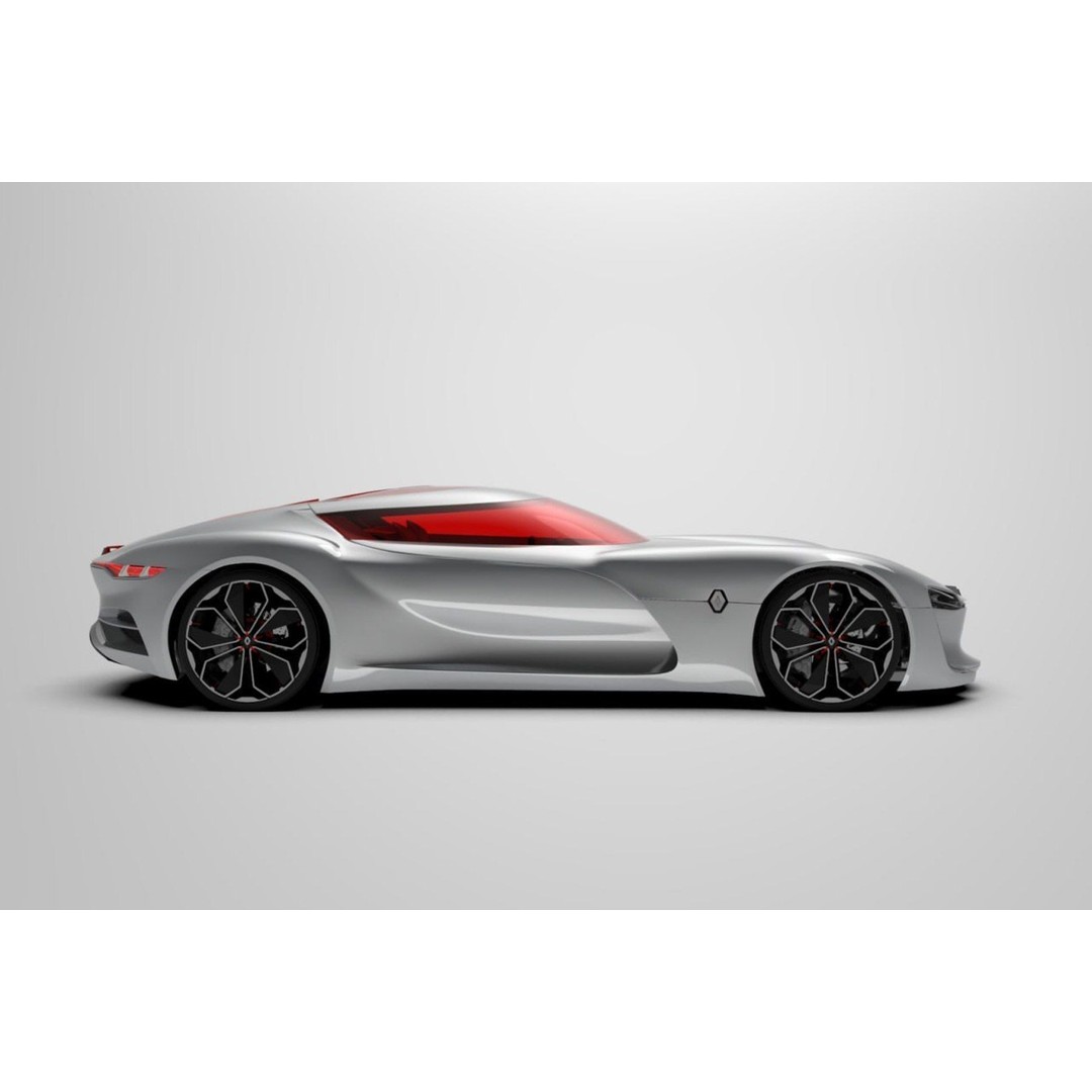 2016 Renault Trezor 3D Model – High Poly Electric Concept Car, FBX, OBJ - View 7