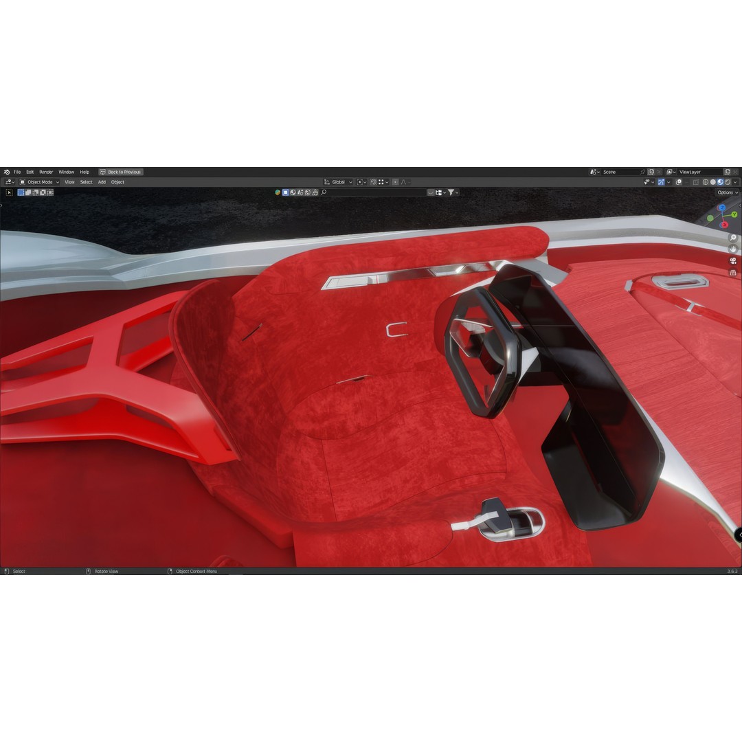 2016 Renault Trezor 3D Model – High Poly Electric Concept Car, FBX, OBJ - View 72