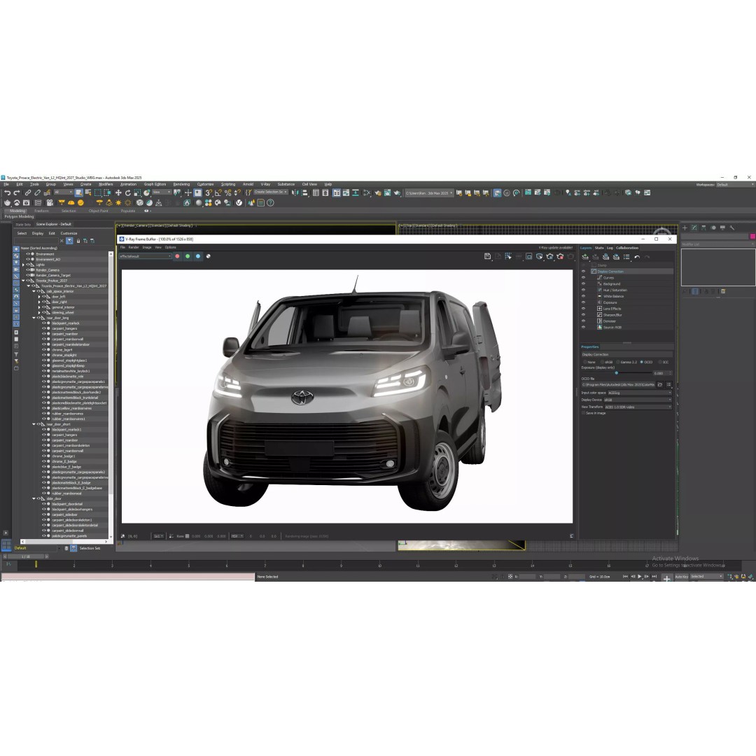 Toyota Proace Electric Van L2 3D Model – High Poly Automotive Asset, FBX - View 20
