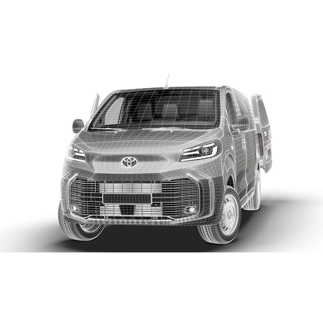 Toyota Proace Electric Van L2 3D Model – High Poly Automotive Asset, FBX - View 23
