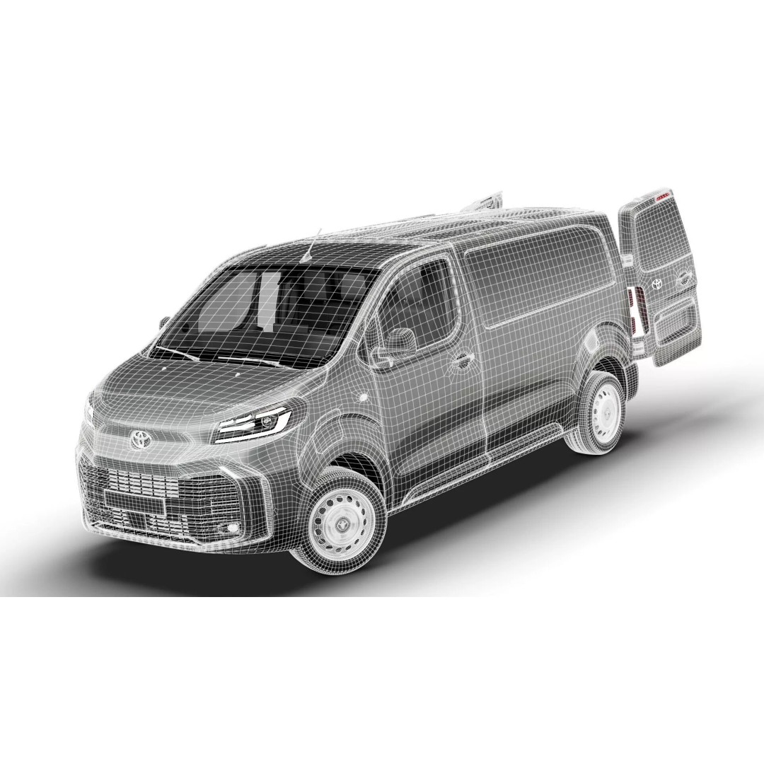 Toyota Proace Electric Van L2 3D Model – High Poly Automotive Asset, FBX - View 24